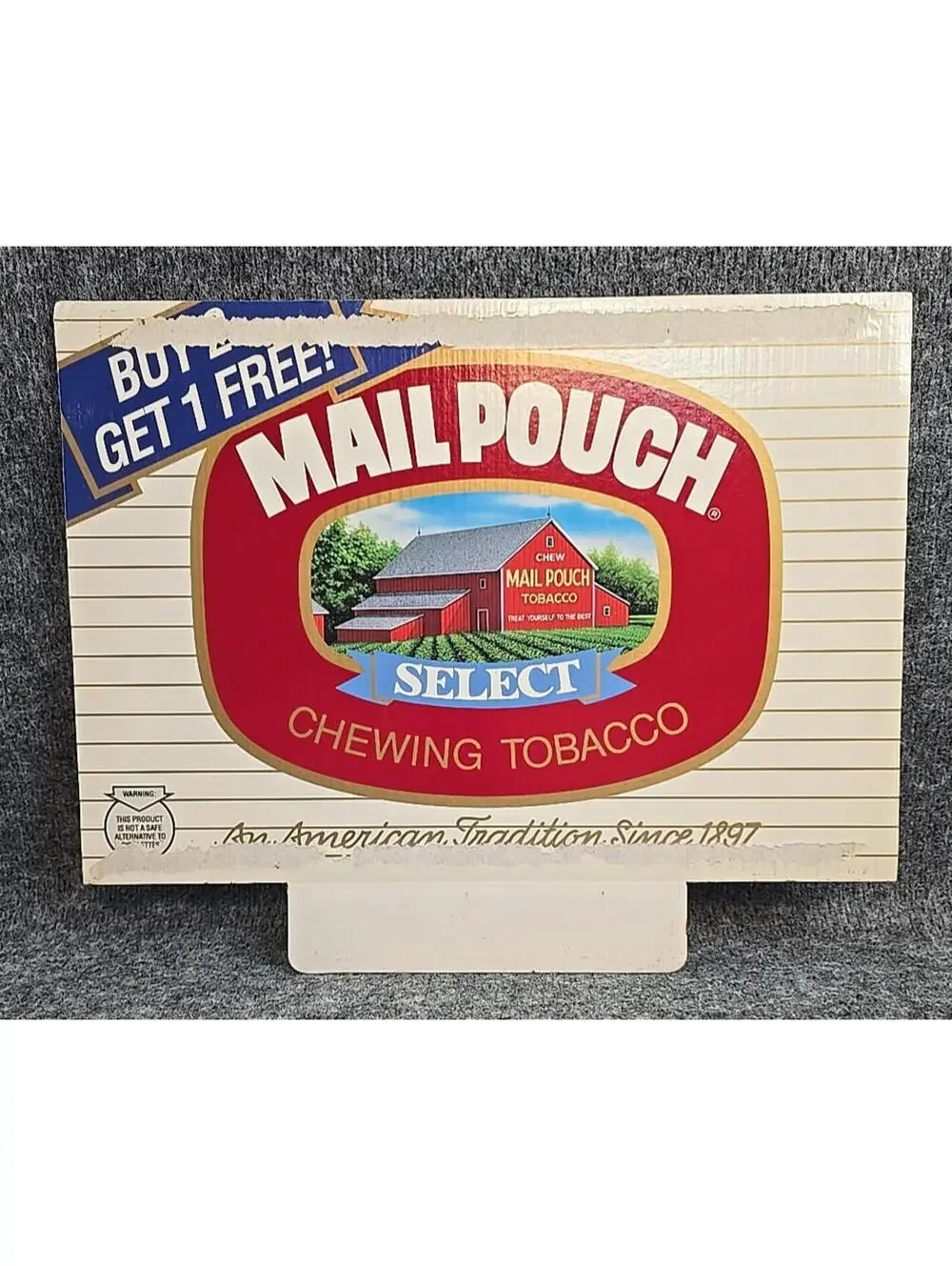 Vintage Mail Pouch Tobacco Advertising Cardboard Sign General Store BOGO Barn #2